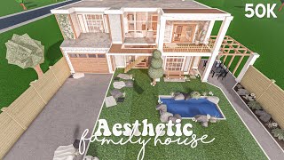 50k Aesthetic family house - Bloxburg speedbuild