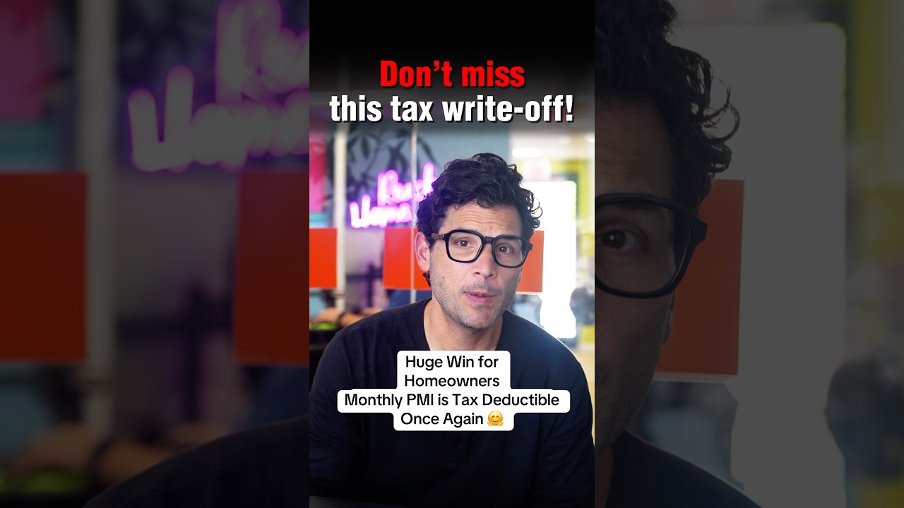 Huge Win for Homeowners- Monthly PMI is Tax Deductible Once Again