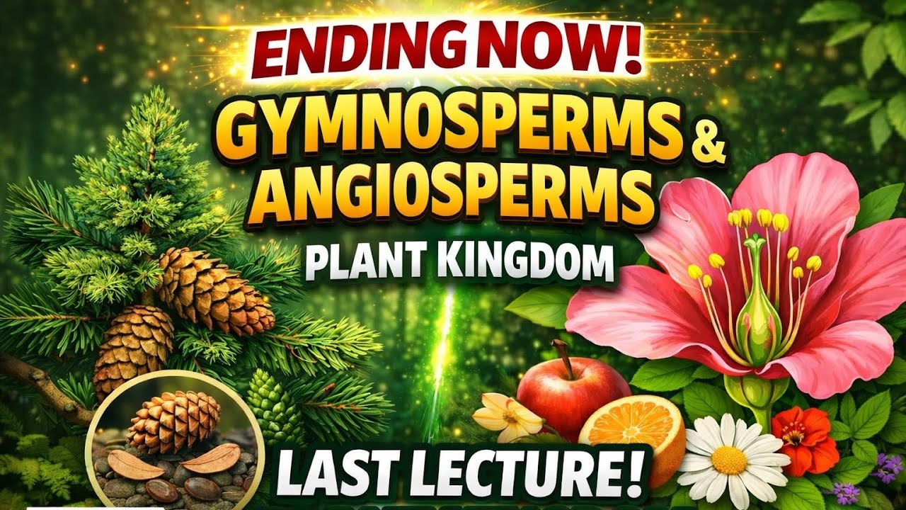 Plant Kingdom NEET 2026 | Gymnosperms & Angiosperms FINAL REVISION 🔥 Last Lecture