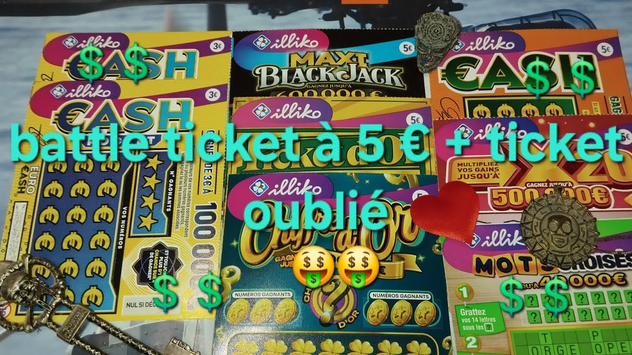 Grattage FDJ battle des tickets à 5 €🤑🤑 plus ticket oublié😅😅