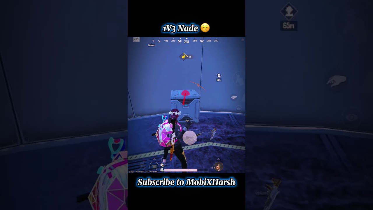 1v3 Nade ❤️‍🔥 | BGMI 