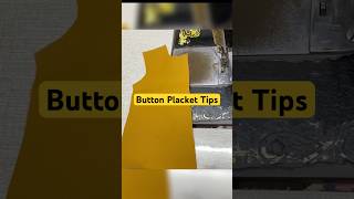 How to Sew a Clean Button Placket for Beginners! #shorts #tutorial #sewing