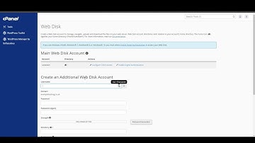 How to create an additional web disk account on cPanel