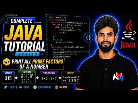 Prime Factors In Java Explained Step-by-Step | Master In Looping in Java