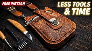 How to Make a Pro Leather Bag in UNDER 3 Hours! (Free Pattern)