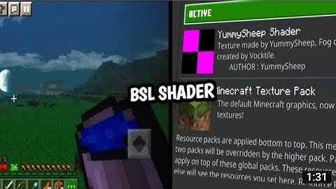 REAL BSL SHADER IN MINECRAFT PE 1.19 AND ALSO WORKING IN ANDROID ‎@PE - GAMER 789