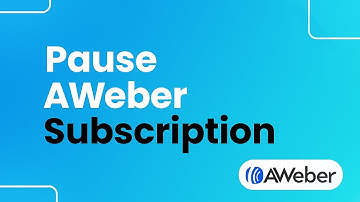 How to Pause your AWeber Subscription (Easily)
