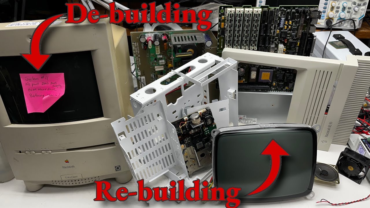 Rebuilding the 🍊🤡 Macintosh SE/30 and disassembling a Mac Color Classic