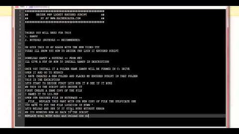 Video hướng dẫn Decode PHP Lockit Encoded Script
