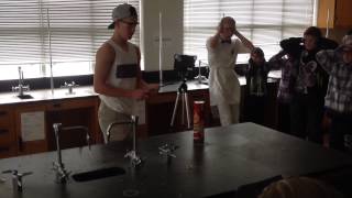 BHS College Chemistry Chemoween - Pringles Can Explosion