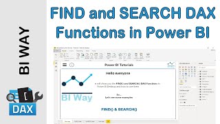 DAX Language - FIND and SEARCH Functions in Power BI