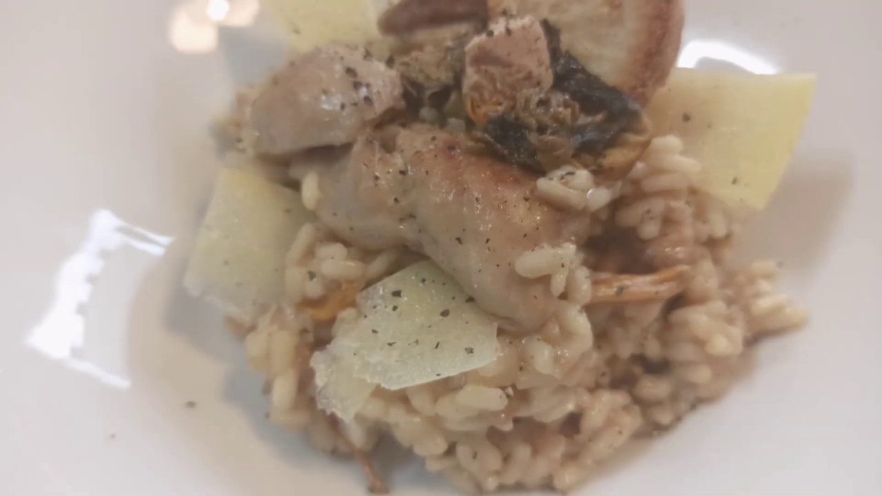 Risotto Conejo Setas Foie #risotto #foie #camagrocs #rebozuelos