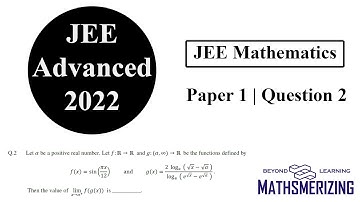 JEE Advanced 2022 | Paper 1 | Q2 | Mathematics | Limits