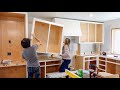 Building out and hanging the upper cabinets  home renovation  addition part 74