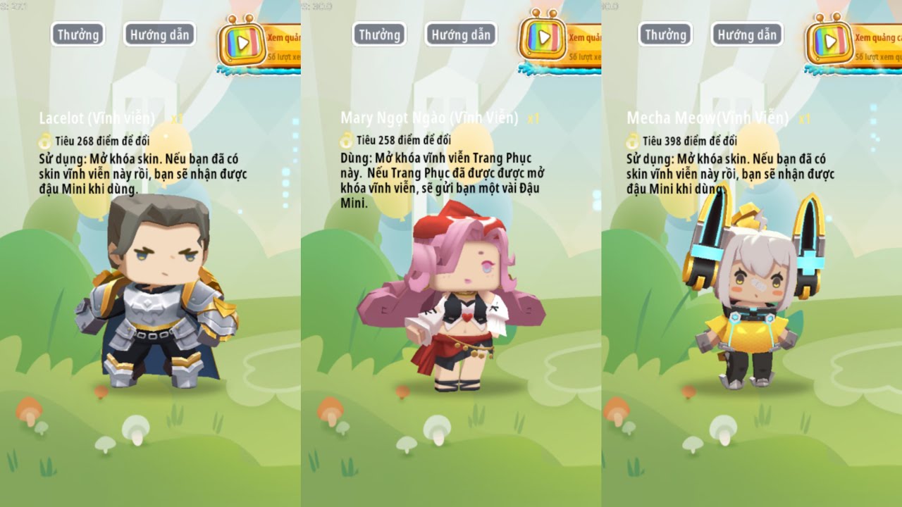 Mở Khóa & Review 3 Skin Tiệm Thẻ Mùa Trong Mini World 