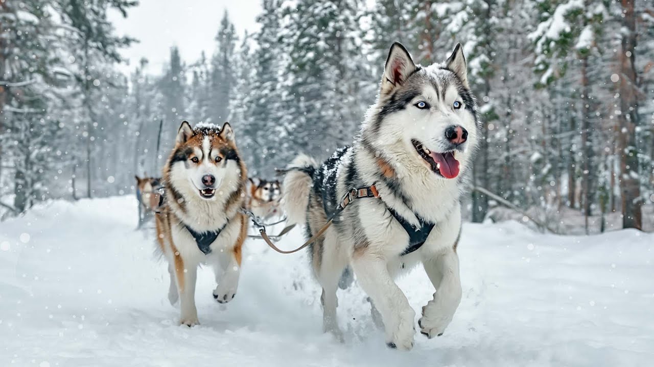 Snowy Forest Ambience & Piano Music ❄️ Peaceful Winter Nature Sounds for Deep Sleep and Relaxation