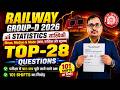 statistics (Mean, Median & Mode) Top 28 Questions 🔥 | Railway Group D 2026 Maths | Prakash Sir