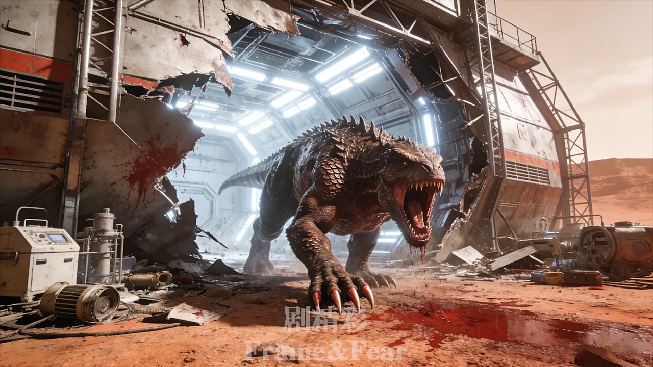 Мутировавшие ящероподобные существа охотятся на людей на марсианской базе.