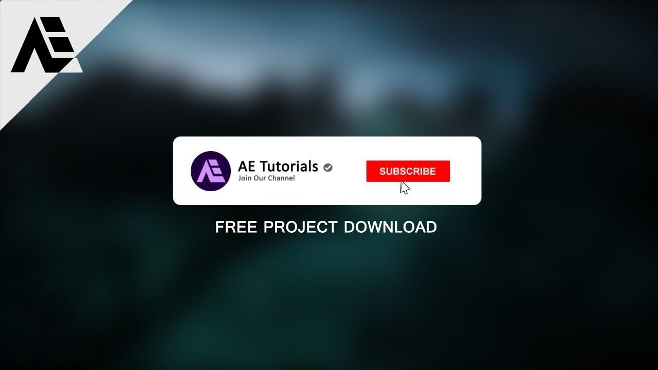 After Effects Tutorial Youtube Subscribe Button Animation (Free