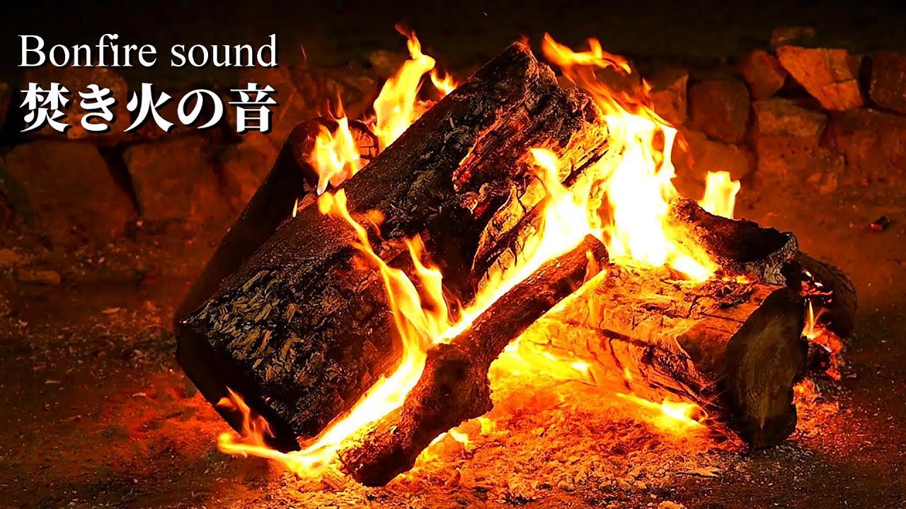 焚き火の心地よい音で１時間のくつろぎタイム【睡眠用BGM・癒し・自然音・ASMR】焚き火の音で睡眠導入 - 焚き火BGM動画