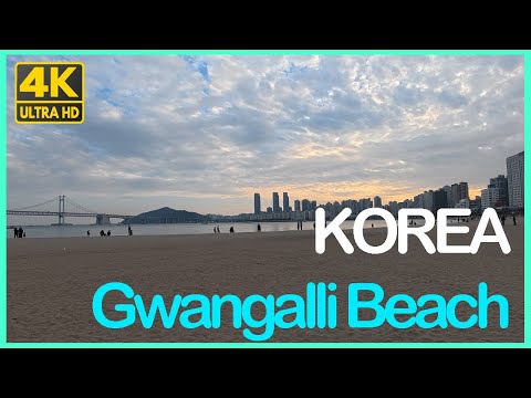 [4K] Exploring Gwangalli Beach: Busan's Stunning Coastal Gem