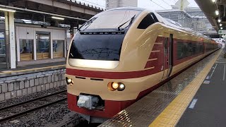 “臨時”特急「水戸偕楽園高尾号」E653系『右側側面車窓(夜間)』勝田→高尾