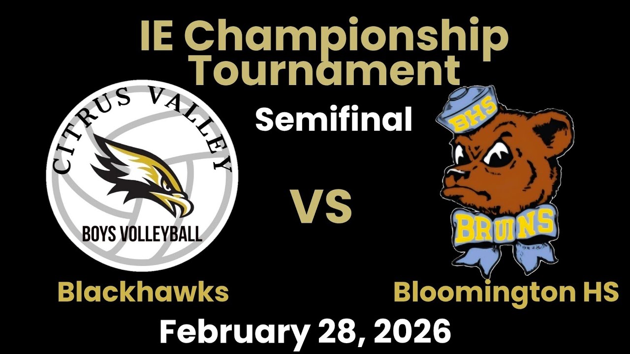 CVHS Blackhawks vs Bloomington HS Bruins (Bronze bracket semifinal)