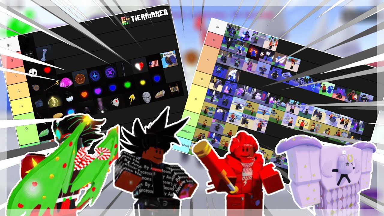 A Universal Time - ALL STANDS and ITEMS TIER LIST + ITEM SPAWN MUSIC, Roblox