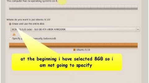 How to install Linux ubuntu 9.10 in virtualbox  (Fully)