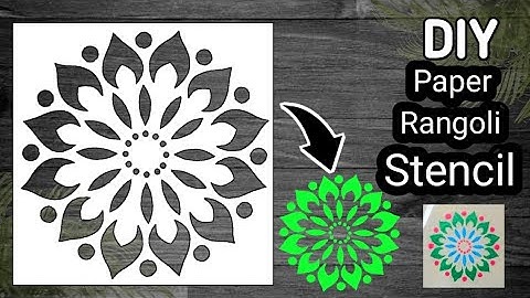 Paper Rangoli | Easy Rangoli Paper Cutting | Rangoli Stencil