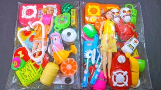 Cute Mini Kitchen Play Set Cooking ASMR|2Minutes Satisfying With Unboxing Cute Pink Kitchen Play Toy