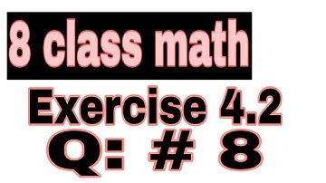 8th Class Mathematics Chapter 4 Financial Arithmetic Exercise 4.2 Question 8 . Sindh text