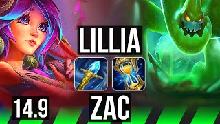 LILLIA vs ZAC (JGL) | 10/2/13, Godlike, 500+ games | EUW Grandmaster | 14.9