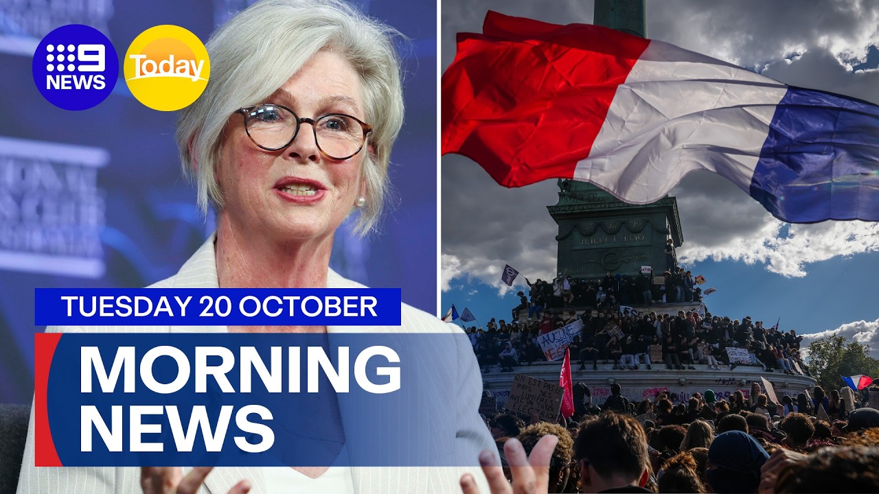 MP Helen Haines in critical condition; French protesters block Louvre | 9 News Australia