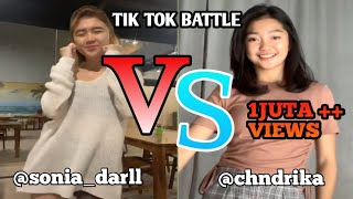 #tiktokviral TIKTOK BATTLE SONIA DARLIANTI VS CHIKAKIKU  || SIAPA YANG PALING JAGO GOYANG ?