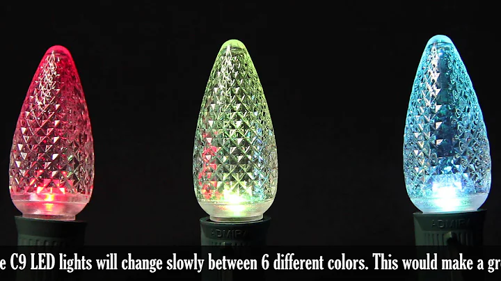 Color Change C9 LED Christmas Bulbs - RGB E17 Lights