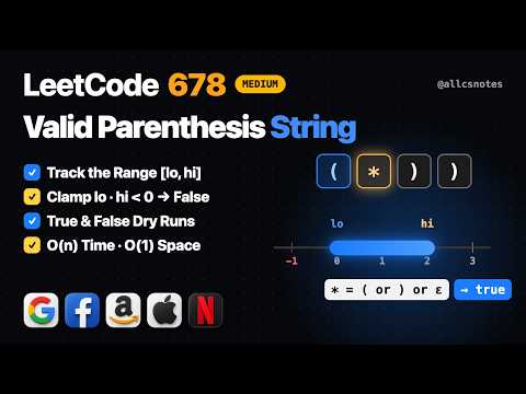 LeetCode 678: Valid Parenthesis String 🔥 | Greedy + Stack Explained | DSA