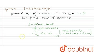 An alternating current is given by the equation I=i_1sinomegatcosomegat.The rms current is given...