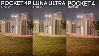DJI Pocket 4P VS INSTA360 Luna Ultra VS DJI Pocket 4 Camera Test 