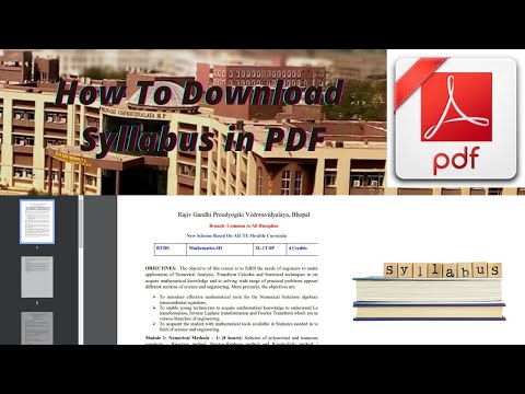 Rgpv Ka Syllabus Kese Download Kare? | How to Download B.Tech Syllabus | RGPV Syllabus Download