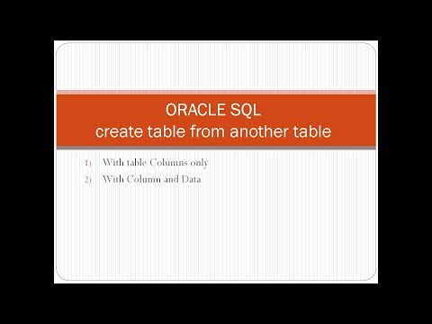 oracle - create table from another tables