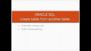 oracle - create table from another tables
