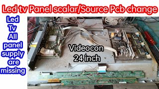 Videocon Led tv source pcb Manually change process||Led tv me scalar board kaise change kare