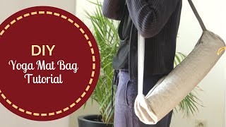 DIY Yoga Mat Bag  Zipper Bag with Crossbody Strap 