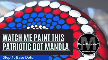 Art Therapy: Watch Me Paint a Patriotic Freehand Dot Mandala Relaxation Tutorial Part 1: Base Dots
