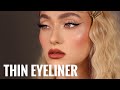 Thin Eyeliner &amp; Clean Skin Makeup Tutorial | Claudia Neacsu