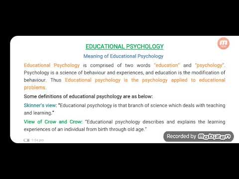 Educational Psychology#Meaning# Scope of Educational Psychology #B.Ed.#HPU.