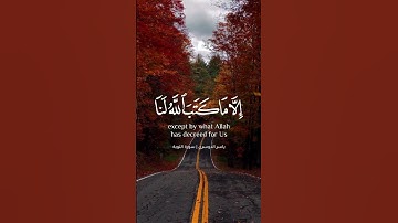 ياسر الدوسري سورة التوبة آيه 51 . #ياسر_الدوسري #القرآن_الكريم #تلاوة_خاشعة #تلاوة_هادئة #تلاوات
