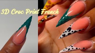 Croc Print Nail Design Step-by-Step Tutorial