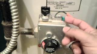 How turn on gas water -